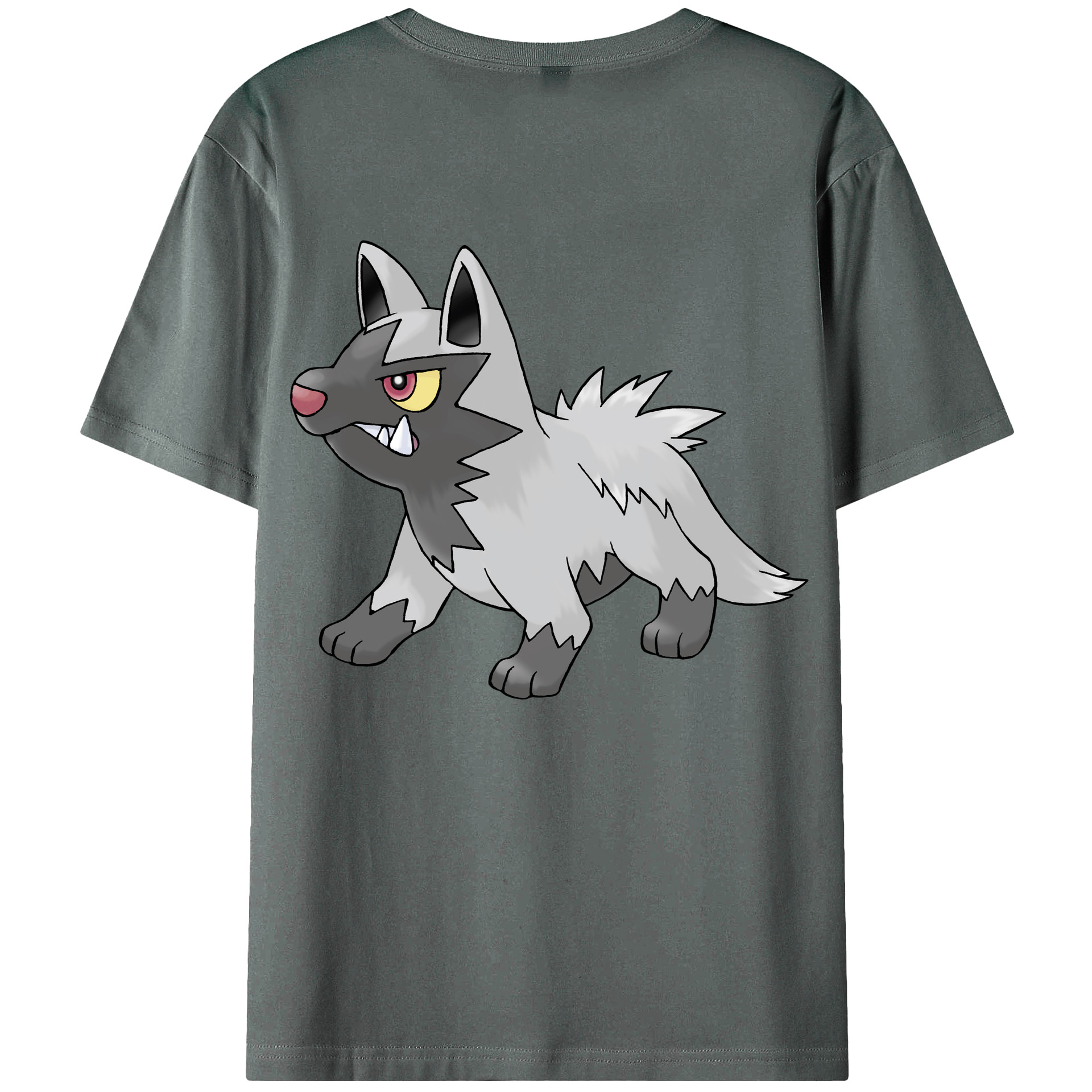 （画像用） ポケットモンスター Pokémon 綿100％ メンズ半袖Tシャツ（バックプリント） 通気性